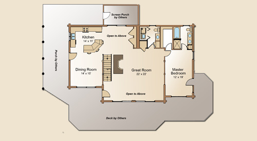 Log Home Floor Plan